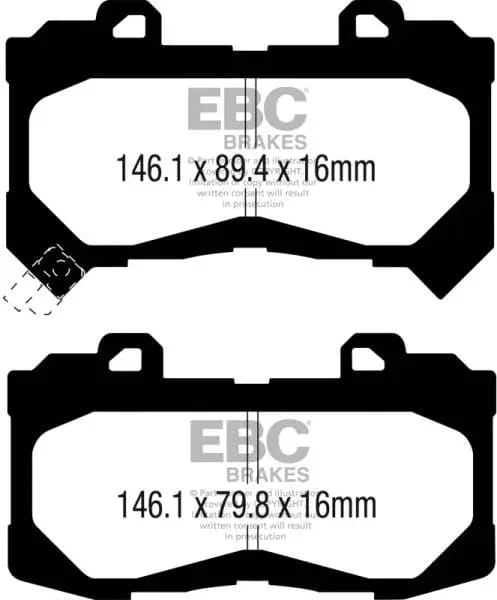EBC 15+ Chevrolet Colorado 2.5 Ultimax2 Front Brake Pads thumbnail 2