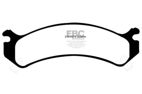 EBC 01-05 Cadillac Deville 4.6 HD Ultimax2 Front Brake Pads thumbnail 2