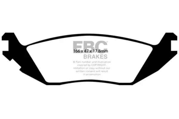 EBC 03+ Dodge B150 B1500 Cargo 1500 Van 1/2 Ton Ultimax2 Rear Brake Pads thumbnail 2