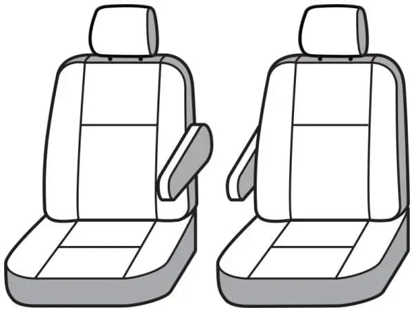 Covercraft 16-20 Ford Transit Carhartt Super Dux SeatSaver Custom Front Row Seat Covers - Black thumbnail 6