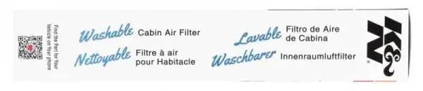K&N Replacement Cabin Air Filter thumbnail 4