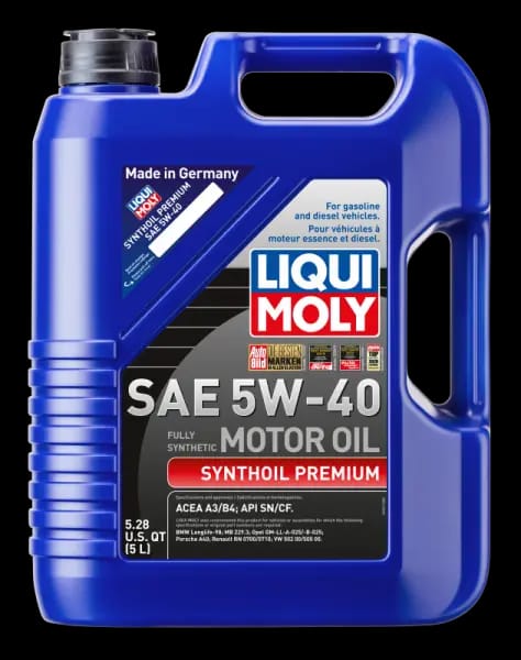 LIQUI MOLY 5L Synthoil Premium Motor Oil SAE 5W40 thumbnail 2
