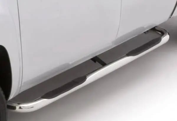 Lund 01-13 Chevy Silverado 1500 Crew Cab (Body Mount) 3in. Round Bent SS Nerf Bars - Polished thumbnail 3