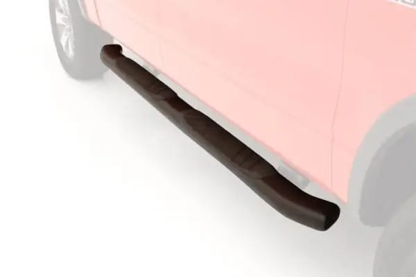 Lund 07-17 Chevy Silverado 1500 Ext. Cab (Excl. 11-17 Diesel Model) 5in. Oval Bent Nerf Bars - Black thumbnail 4