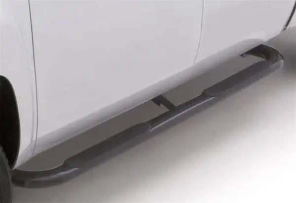 Lund 94-02 Dodge Ram 2500 Quad Cab 4in. Oval Curved Steel Nerf Bars - Black thumbnail 4