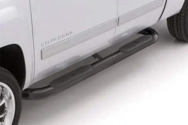 Lund 03-09 Dodge Ram 2500 Quad Cab 4in. Oval Curved Steel Nerf Bars - Black thumbnail 2
