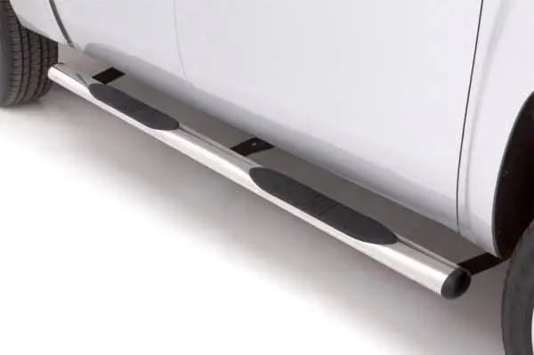Lund 99-16 Ford F-250 Super Duty Crewcab 4in. Oval Straight SS Nerf Bars - Polished thumbnail 4