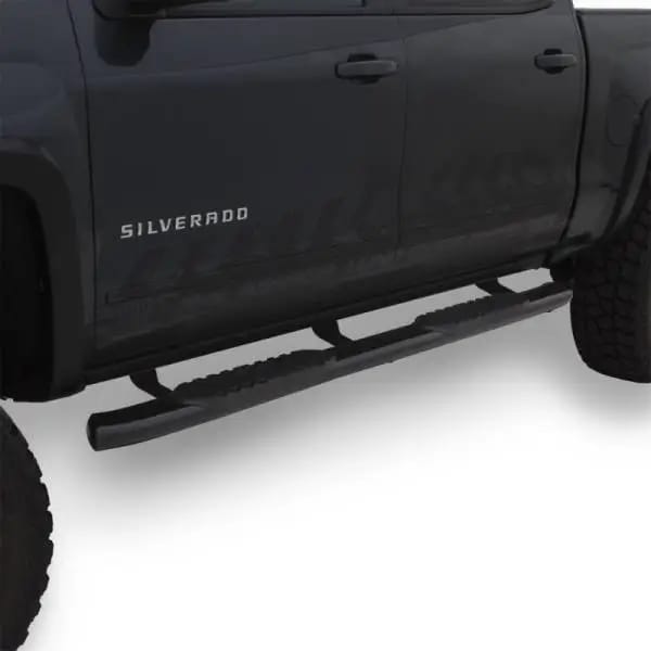 Lund 2019 Chevrolet Silverado 1500 Crew Cab 5in Oval Curved Steel Nerf Bars - Black thumbnail 3