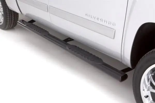 Lund 01-13 Chevy Silverado 1500 Crew Cab 5in. Oval Straight SS Nerf Bars - Polished thumbnail 4