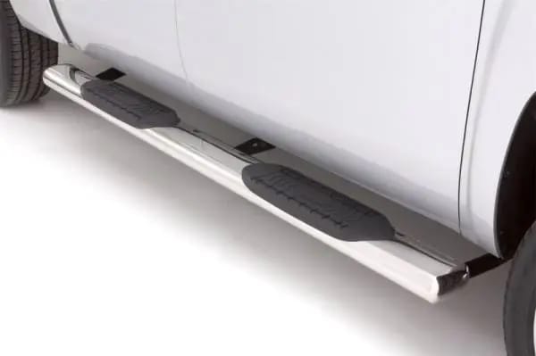 Lund 99-13 Chevy Silverado 1500 Std. Cab 6in. Oval Straight SS Nerf Bars - Polished thumbnail 4