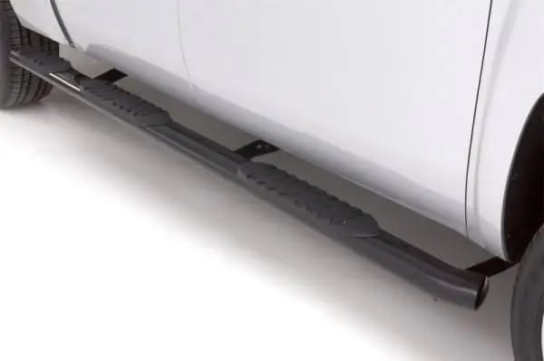 Lund 99-13 Chevy Silverado 1500 Ext. Cab (6.5ft. Bed) 5in. Oval WTW Steel Nerf Bars - Black thumbnail 4
