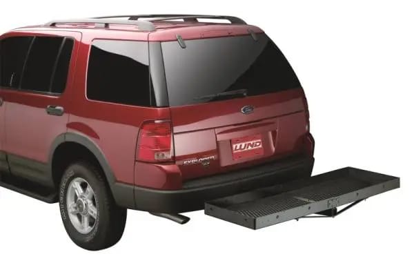 Lund Universal 20in X 60in Basic Cargo Carrier For 2in Hitches - Black thumbnail 4