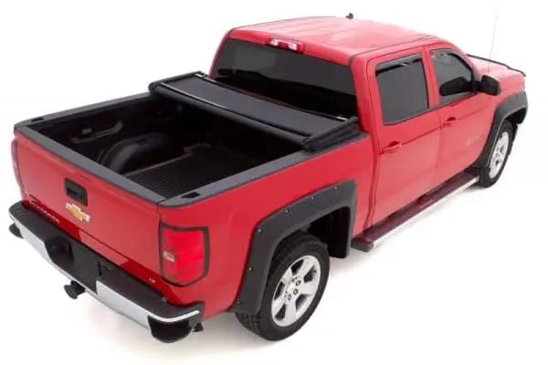 Lund 14-17 Chevy Silverado 1500 (6.5ft. Bed) Genesis Elite Tri-Fold Tonneau Cover - Black thumbnail 8