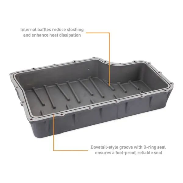 Mishimoto 2011+ Powerstroke 6R140 Transmission Pan - Cast - GR thumbnail 15