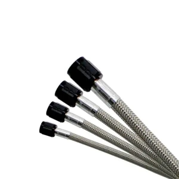 Nitrous Express 3AN 8in SS Braided Hose - Blue thumbnail 3
