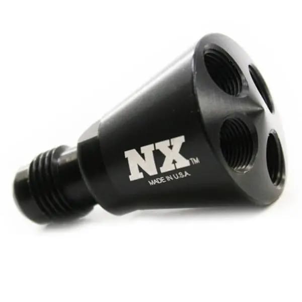 Nitrous Express 4 Port Showerhead Distribution Block w/-6 Male - Black thumbnail 2