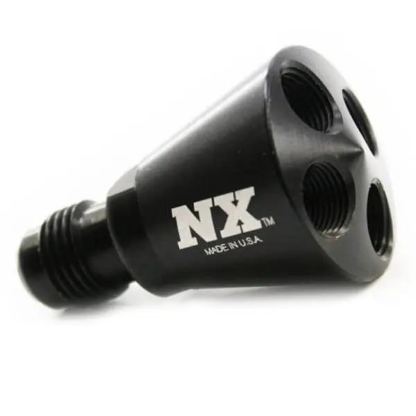 Nitrous Express 4 Port Showerhead Distribution Block w/6AN Inlet - Blue thumbnail 2