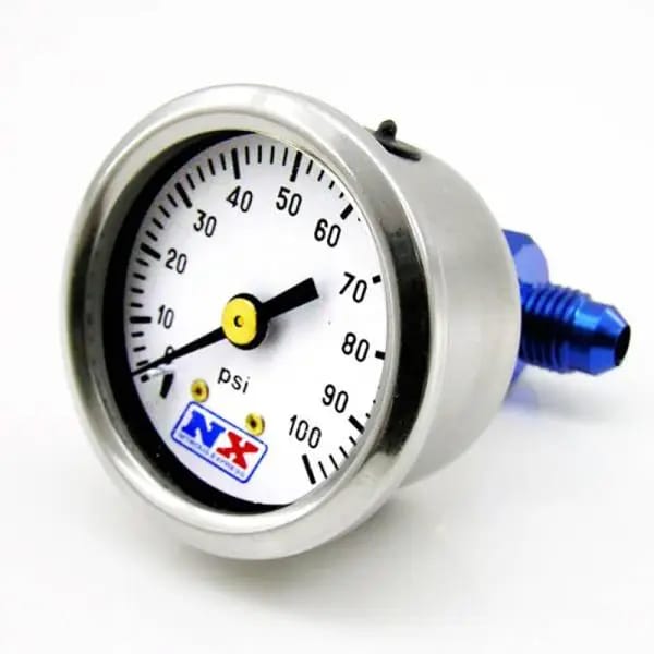 Nitrous Express Fuel Pressure Gauge (0-100 PSI w/Manifold) thumbnail 2