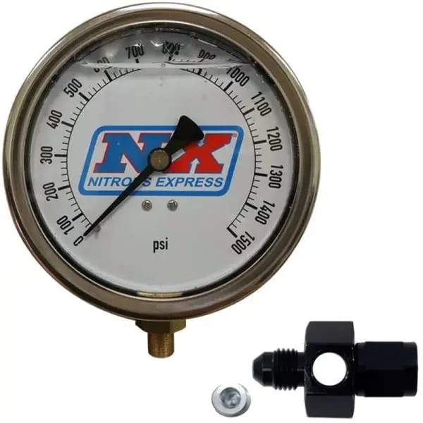 Nitrous Express Nitrous Pressure Gauge 4in-High Accuracy 6AN thumbnail 3