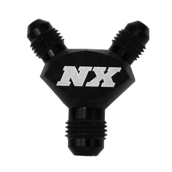 Nitrous Express 4AN x 4AN x 4AN Billet Pure-Flo Y Fitting - Blue thumbnail 2