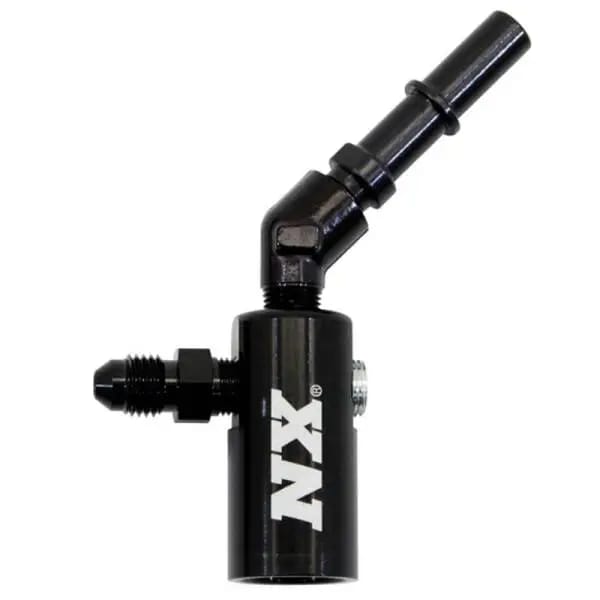 Nitrous Express 3/8-10mm Late Model Billet Fuel Line Adapter 45 Degree thumbnail 3