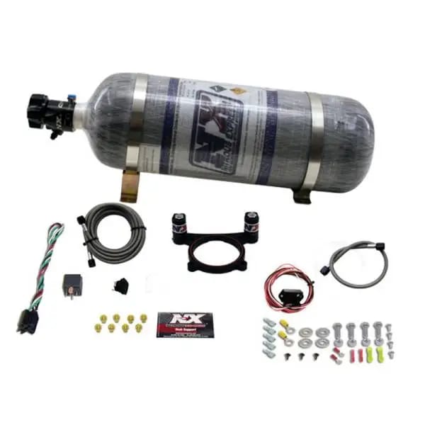 Nitrous Express 11-15 Ford Mustang GT 5.0L Coyote 4 Valve Nitrous Plate Kit (50-200HP) w/Comp Bottle thumbnail 3