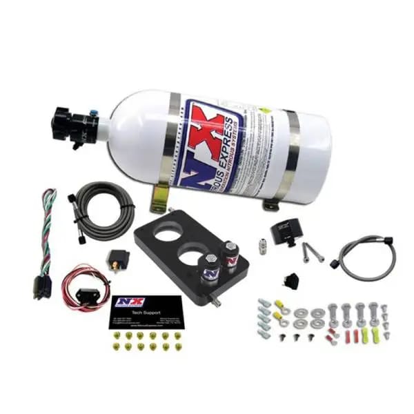 Nitrous Express 05-10 Ford Mustang 4.6L 3 Valve Nitrous Plate Kit (50-150HP) w/10lb Bottle thumbnail 3
