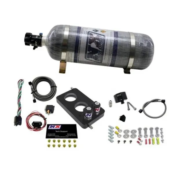 Nitrous Express 05-10 Ford Mustang 4.6L 3 Valve Nitrous Plate Kit (50-150HP) w/12lb Bottle thumbnail 2