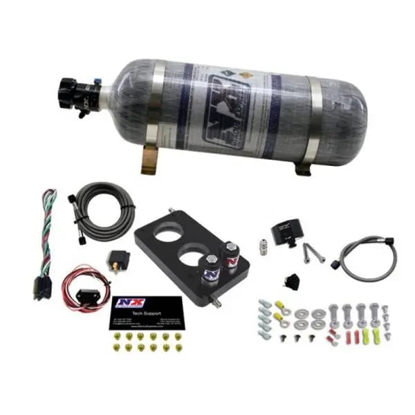 Nitrous Express 05-10 Ford Mustang 4.6L 3 Valve Nitrous Plate Kit (50-150HP) w/12lb Bottle thumbnail 3
