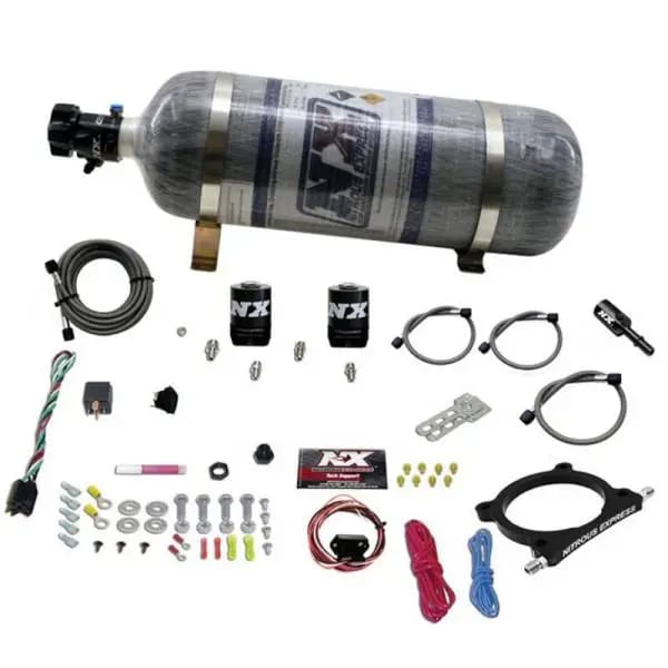 Nitrous Express 11-15 Ford Mustang GT 5.0L High Output Nitrous Plate Kit (50-250HP) w/12lb Bottle thumbnail 2