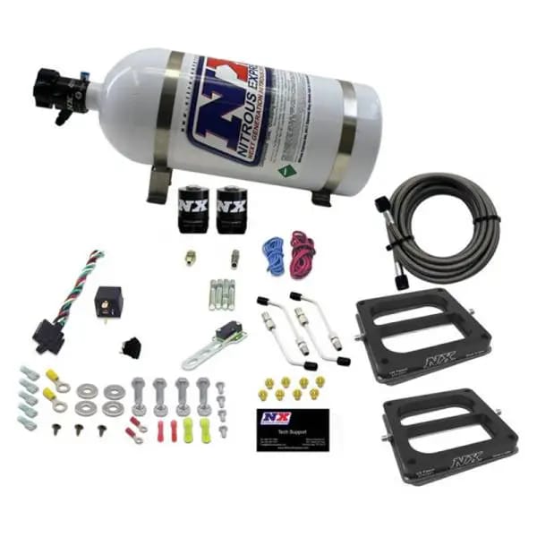 Nitrous Express Dual Dom/Gas Nitrous Kit (100-500HP) w/10lb Bottle thumbnail 3