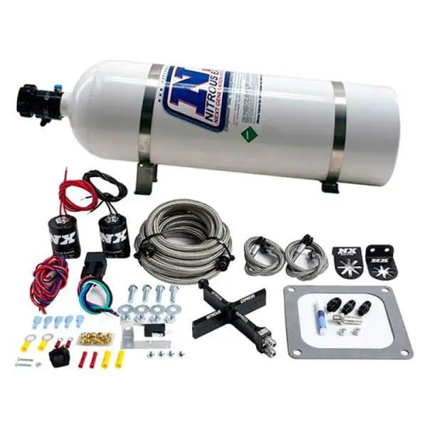 Nitrous Express 4500 Covert Crossbar Plate System Stage 6 50-300HP (15lb Bottle)