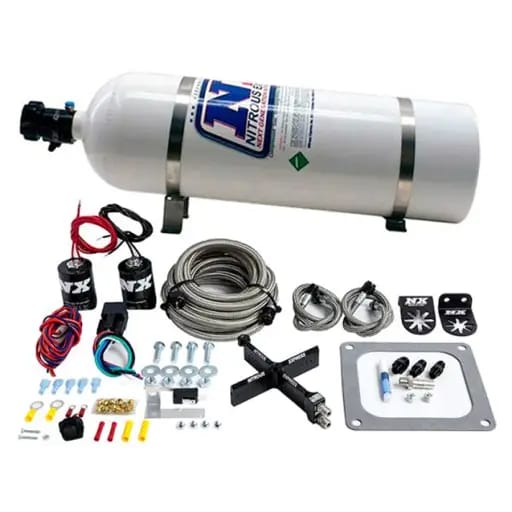 Nitrous Express 4500 Covert Crossbar Plate System Stage 6 50-300HP (15lb Bottle)
