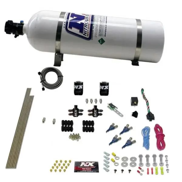 Nitrous Express 4 Cyl Gas Nitrous Kit (100-250HP) w/15lb Bottle thumbnail 2