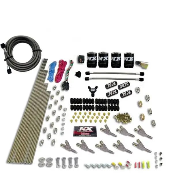 Nitrous Express Vortech Nozzle Nitrous Kit (200-500HP) Gas w/Dist Block & 4 Solenoids w/o Bottle thumbnail 3