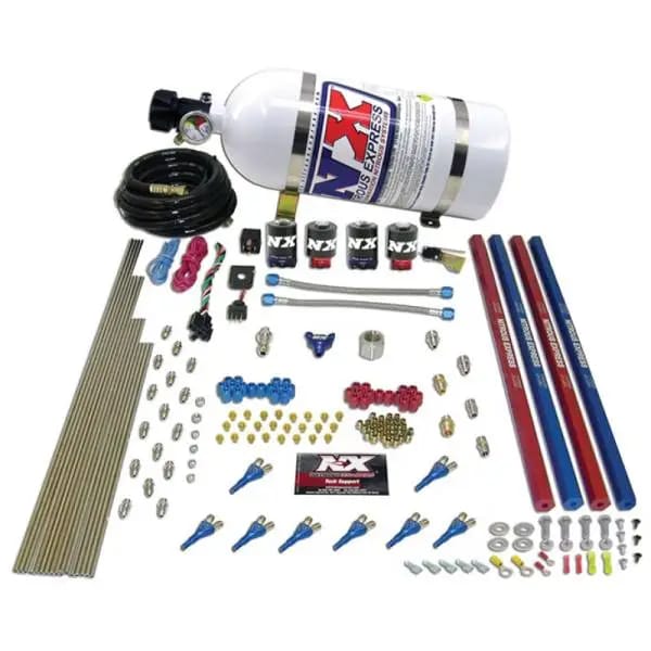 Nitrous Express Shark/Gas (200-600HP) 2 Solenoid Nitrous Kit w/Composite Bottle thumbnail 2