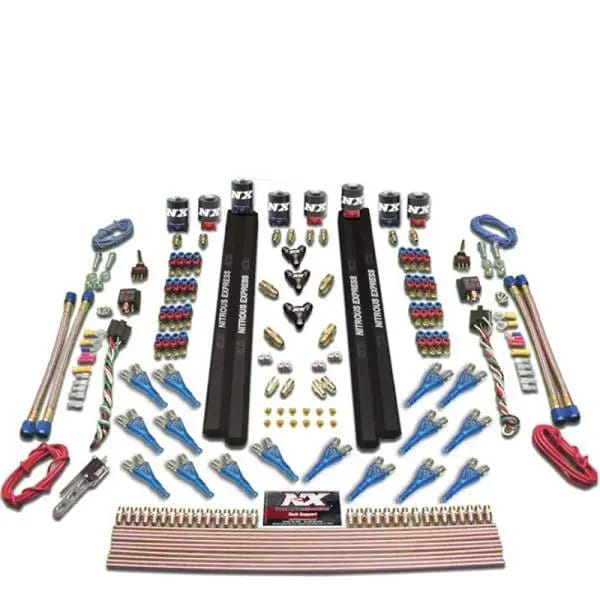 Nitrous Express Shark Dual Stage /Gas 16 Nozzles (200-1200HP) 8 Solenoids Nitrous Kit w/o Bottle thumbnail 3