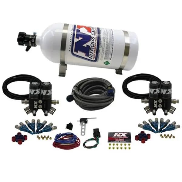 Nitrous Express Street Shark Gas 4 Solenoids Nitrous Kit (100-150-250HP) w/10lb Bottle thumbnail 2