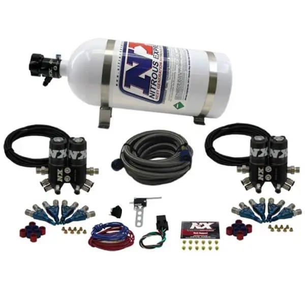 Nitrous Express Street Shark Gas 4 Solenoids Nitrous Kit (100-150-250HP) w/10lb Bottle thumbnail 3