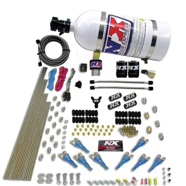 Nitrous Express Pro-Shk/Gas (200-600HP) 2 Fuel 1 Supershark Solenoid Nitrous Kit w/10lb Bottle thumbnail 2