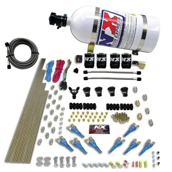 Nitrous Express Pro-Shk/Gas 4 Solenoids Nitrous Kit (200-600HP) w/10lb Bottle thumbnail 2