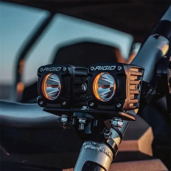 Rigid Industries Revolve Pod w/Amber Trim Ring - Pair thumbnail 2