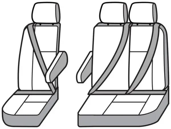 Covercraft 15-21 Ford Transit Carhartt Super Dux SeatSaver Custom Third Row Seat Covers - Black thumbnail 3