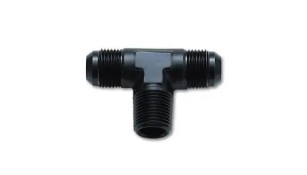 Vibrant -6AN x 1/4in NPT Flare to Pipe Tee Adapter Fitting - Aluminum thumbnail 2