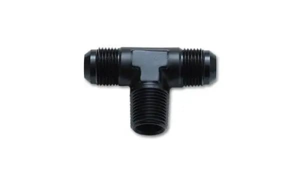 Vibrant -10AN x 1/2in NPT Flare to Pipe Tee Adapter Fitting - Aluminum thumbnail 4