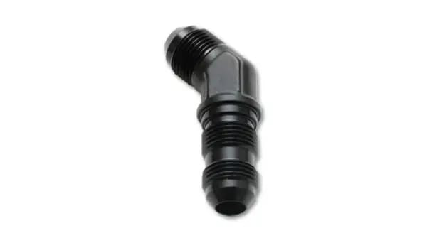 Vibrant -12AN Bulkhead Adapter 45 Degree Elbow Fitting - Anodized Black Only thumbnail 2