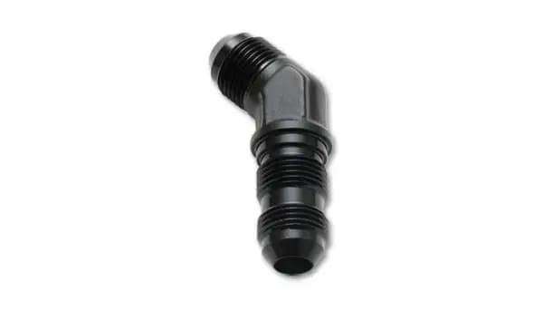 Vibrant -12AN Bulkhead Adapter 45 Degree Elbow Fitting - Anodized Black Only thumbnail 4