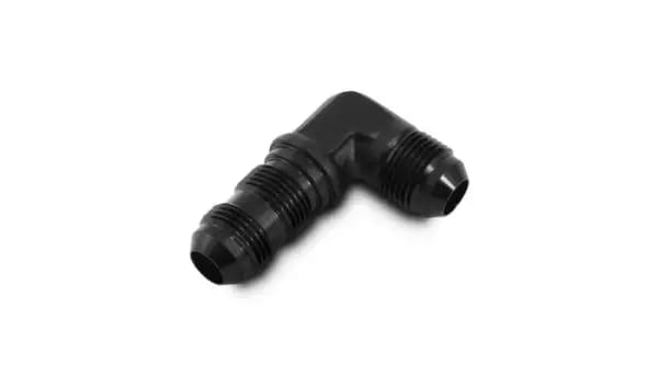 Vibrant -3AN Bulkhead Adapter 90 Degree Elbow Fitting - Anodized Black Only thumbnail 3