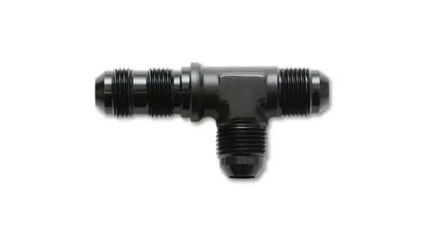 Vibrant -10AN Bulkhead Adapter Tee on Run Fittings - Anodized Black Only thumbnail 2
