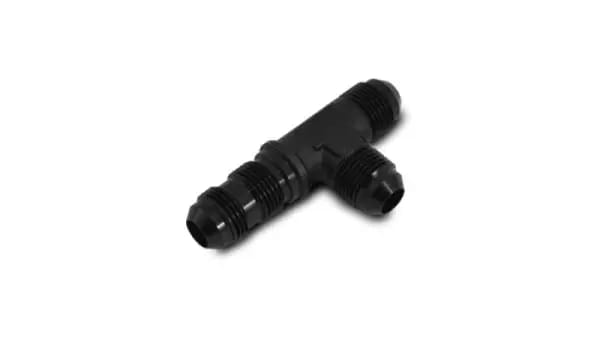 Vibrant -10AN Bulkhead Adapter Tee on Run Fittings - Anodized Black Only thumbnail 3